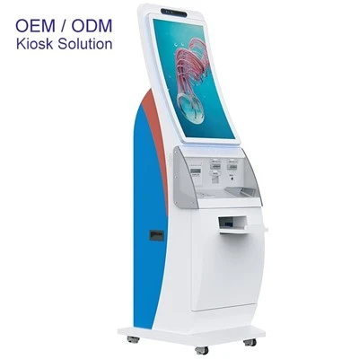Kiosk Perubatan Hospital Layan Sendiri Skrin Sentuh Melengkung 32 inci /43 inci